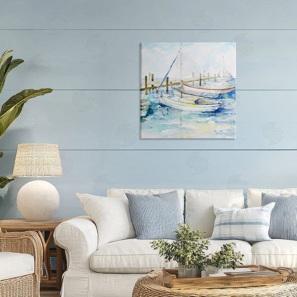Stupell Industries Lorenzo Collective | Docked Sails On Stormy Seas Wall Art