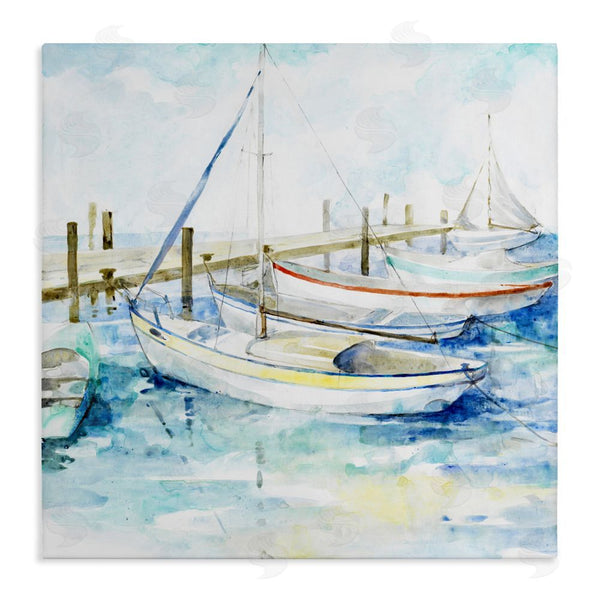 stupell industries Lorenzo Collective | Docked Sails on Stormy Seas Wall Art
