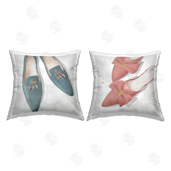 stupell industries Lorenzo Collective | Feminine Fashion Shoes Printed Throw Pillow Set