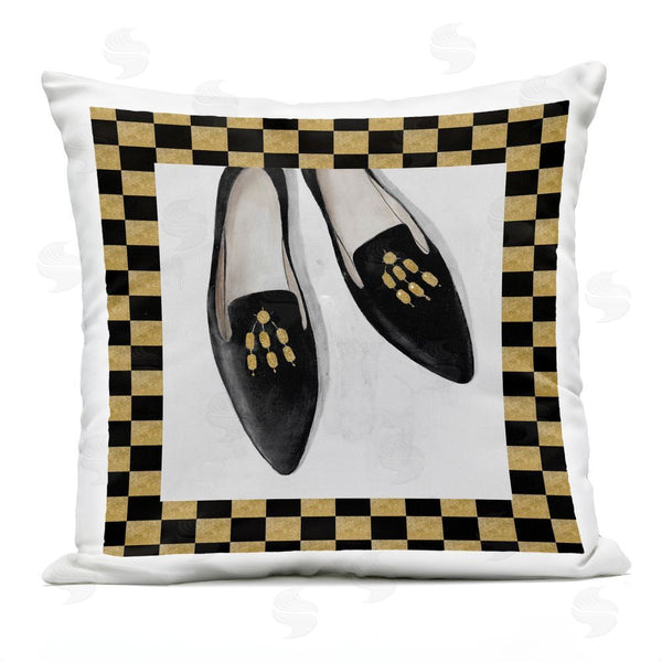 Stupell Industries Lorenzo Collective | Glam Black Flats Throw Pillow
