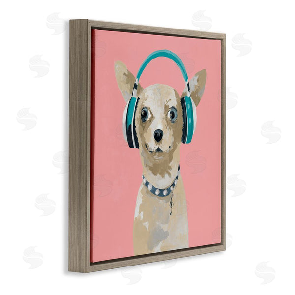 Stupell Industries Lorenzo Collective | Jammin' Pup On Pink Wall Art