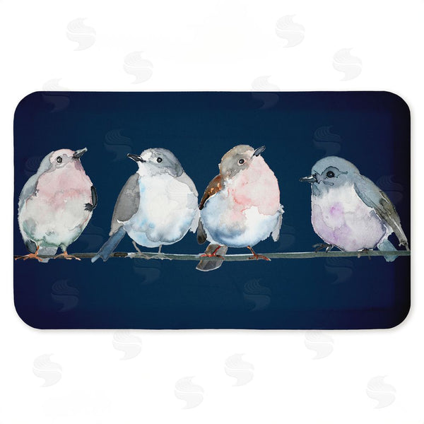 stupell industries Lorenzo Collective | Perched Foursome of Birds Anti-Fatigue Mat