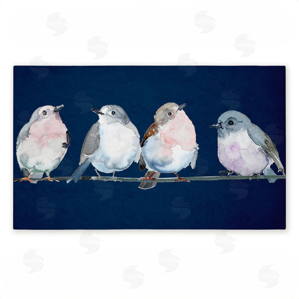 stupell industries Lorenzo Collective | Perched Foursome of Birds Non-Woven Door Mat