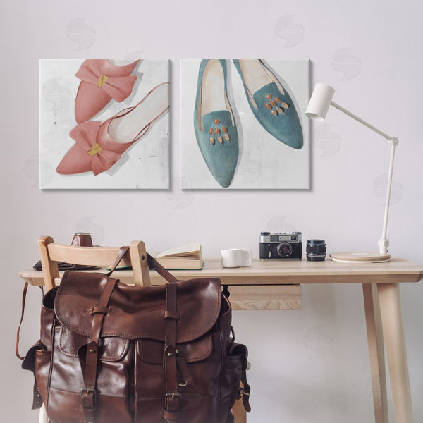 Stupell Industries Lorenzo Collective | Pink & Blue Fashion Flats Wall Art