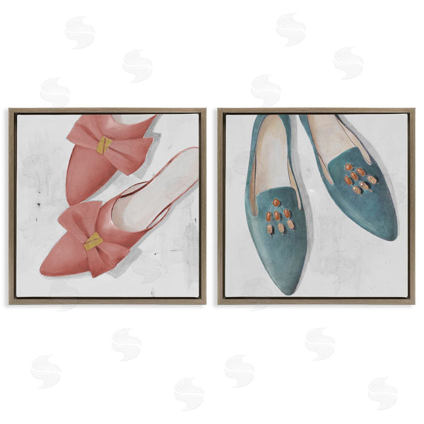 Stupell Industries Lorenzo Collective | Pink & Blue Fashion Flats Wall Art