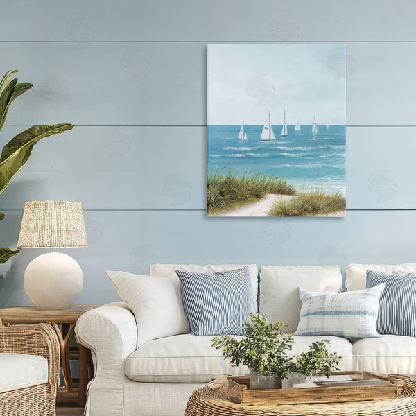 Stupell Industries Lorenzo Collective | Sail Away Beach Seascape Wall Art