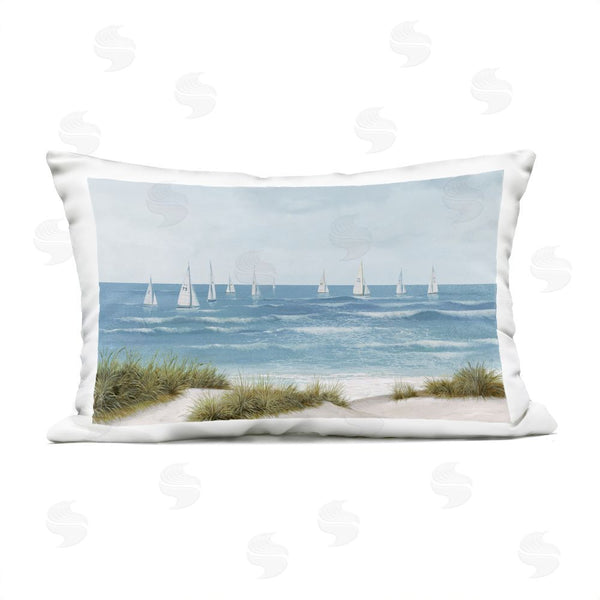 Stupell Industries Lorenzo Collective | Sail Away Boat Regatta Printed Throw Pillow
