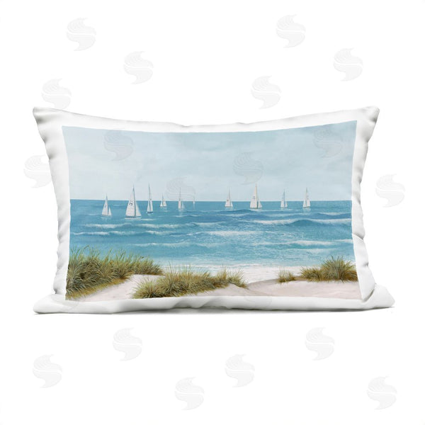 Stupell Industries Lorenzo Collective | Sail Away Boat Regatta Printed Throw Pillow