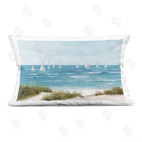 stupell industries Lorenzo Collective | Sail Away Boat Regatta Printed Throw Pillow