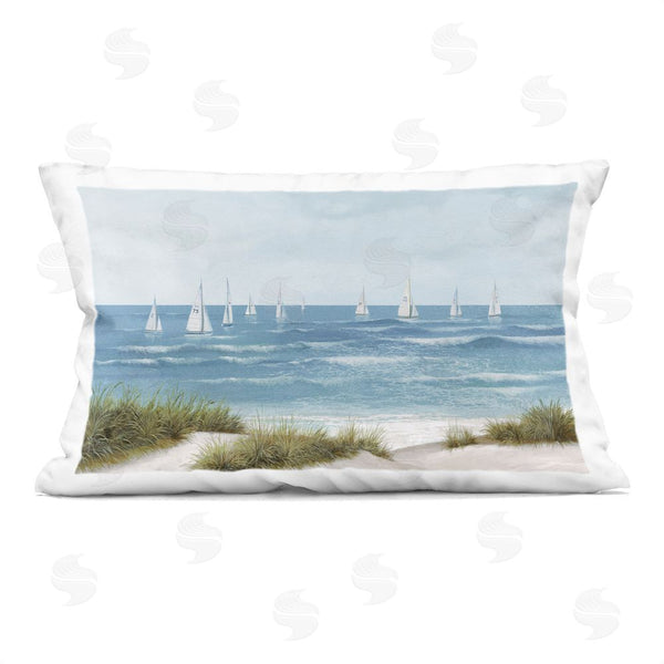 stupell industries Lorenzo Collective | Sail Away Boat Regatta Printed Throw Pillow