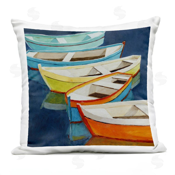 Stupell Industries Lorenzo Collective | Serene Rowboats In Summer Throw Pillow