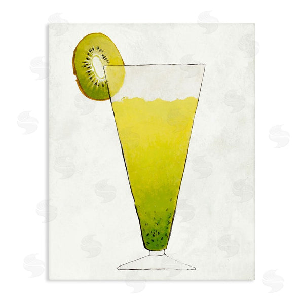 stupell industries Lorenzo Collective | Summer Cocktail Kiwi Slice Wall Art