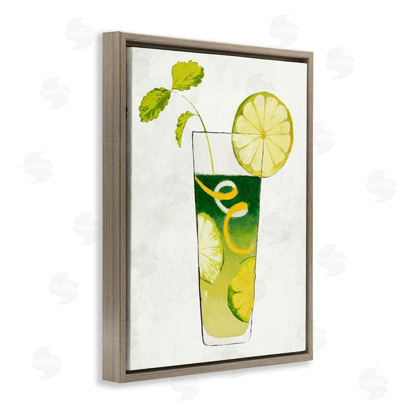 Stupell Industries Lorenzo Collective | Summer Cocktail Lime Mint Wall Art