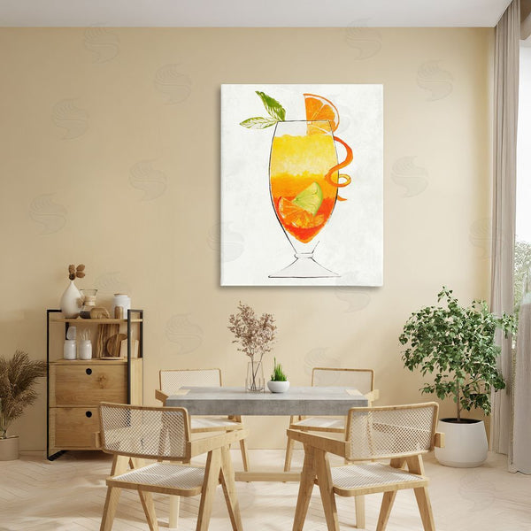 Stupell Industries Lorenzo Collective | Summer Cocktail Orange Fruit Wall Art