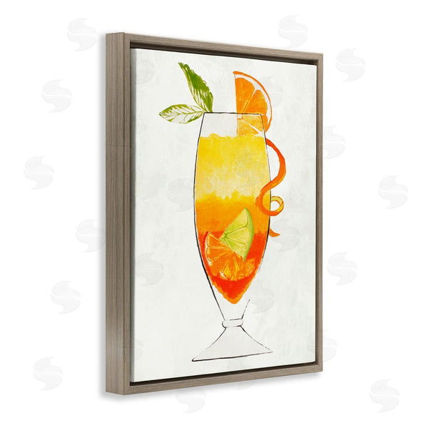 Stupell Industries Lorenzo Collective | Summer Cocktail Orange Fruit Wall Art