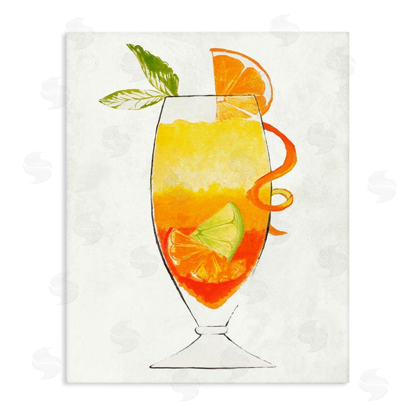stupell industries Lorenzo Collective | Summer Cocktail Orange Fruit Wall Art