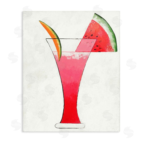 stupell industries Lorenzo Collective | Summer Cocktail Watermelon Slice Wall Art