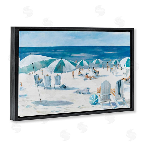 Stupell Industries Lorenzo Collective | Umbrella Beach Coastal Scene Wall Art