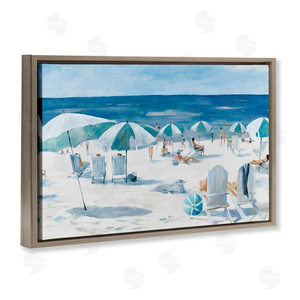 Stupell Industries Lorenzo Collective | Umbrella Beach Coastal Scene Wall Art