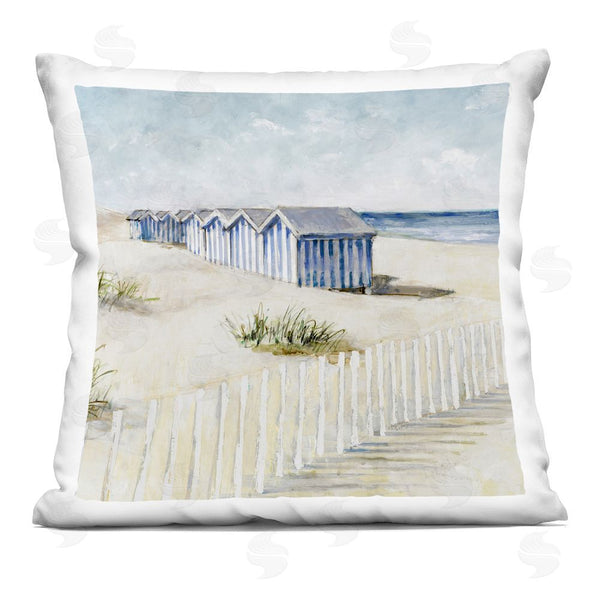 stupell industries Lorenzo Collective | Vintage Coastline Nautical Shacks Throw Pillow