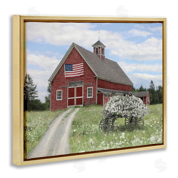 Stupell Industries Lori Deiter | Barn With Floral Wagon