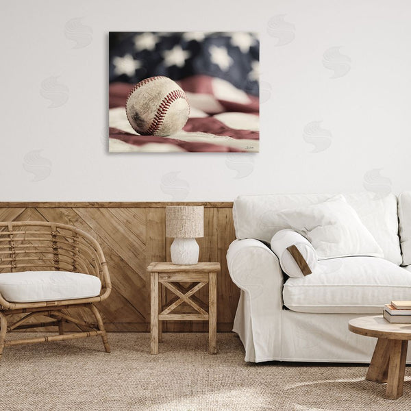 Stupell Industries Lori Deiter | Baseball & American Flag Wall Art