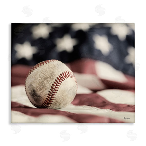 stupell industries Lori Deiter | Baseball & American Flag Wall Art