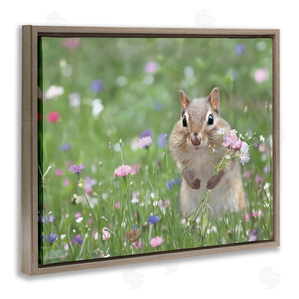 Stupell Industries Lori Deiter | Chipmunk Picking Flowers
