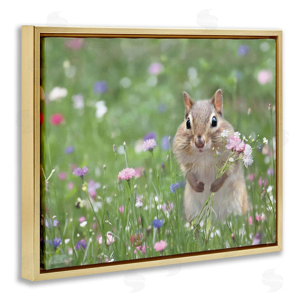 Stupell Industries Lori Deiter | Chipmunk Picking Flowers