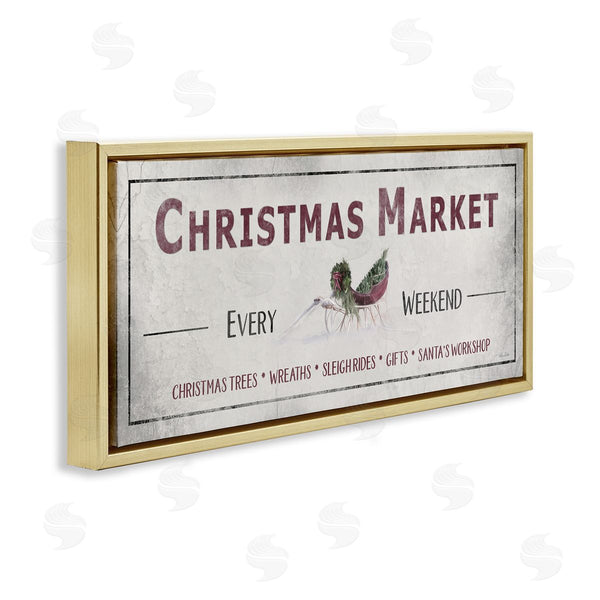 Stupell Industries Lori Deiter | Christmas Market Every Weekend Wall Art