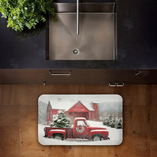 Stupell Industries Lori Deiter | Christmas Tree Farm & Truck Anti-Fatigue Mat