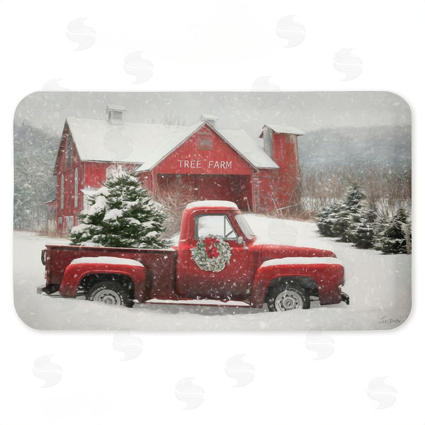 stupell industries Lori Deiter | Christmas Tree Farm & Truck Anti-Fatigue Mat