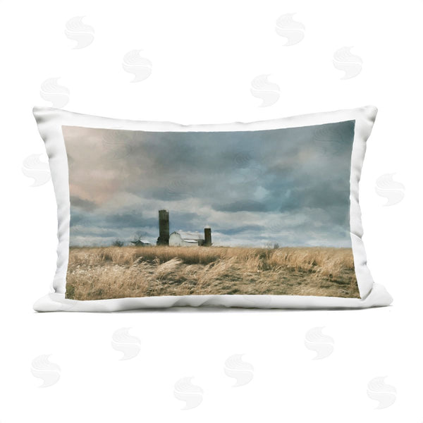 Stupell Industries Lori Deiter | Cloudy Farmland With Barn Printed Throw Pillow