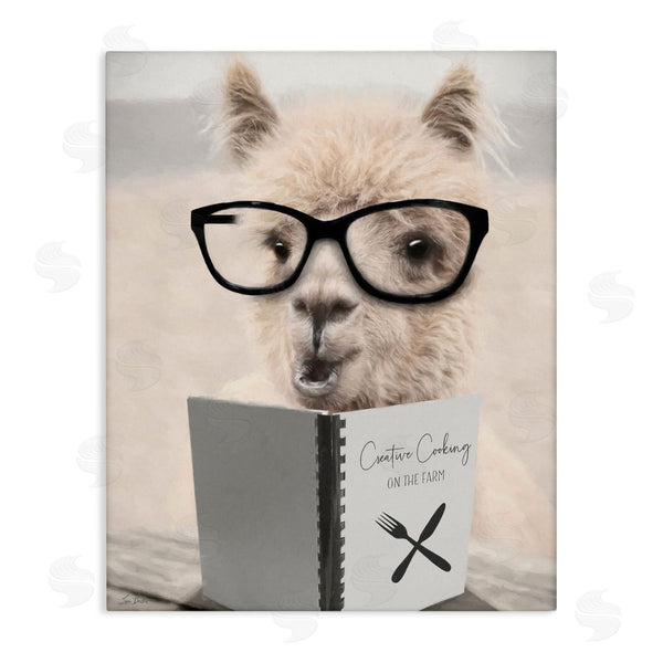 stupell industries Lori Deiter | Cooking Alpaca with Glasses Wall Art