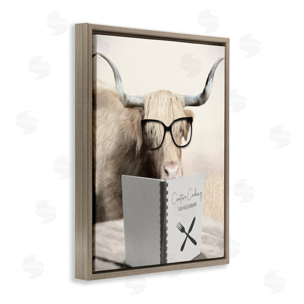 Stupell Industries Lori Deiter | Creative Cooking Funny Cattle Wall Art