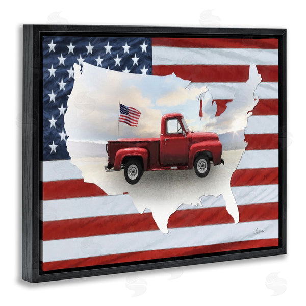 Stupell Industries Lori Deiter | Farmhouse American Flag Wall Art