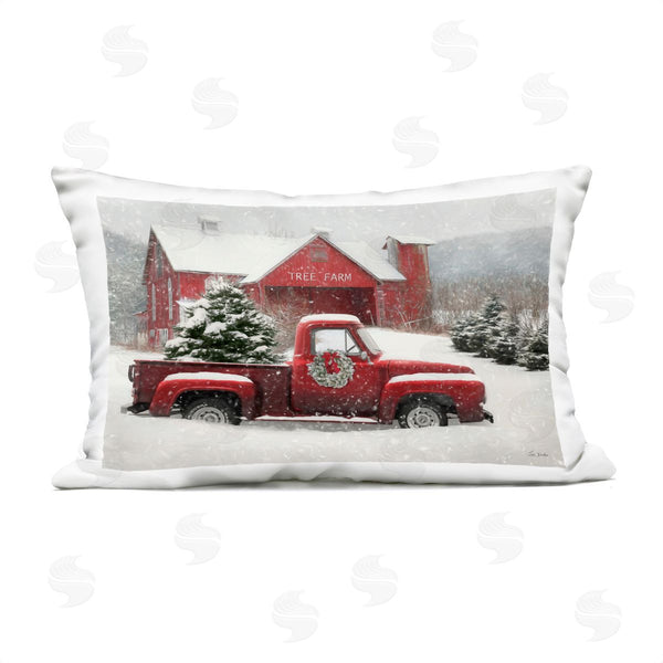 Stupell Industries Lori Deiter | Festive Tree Farm Pickup Printed Throw Pillow