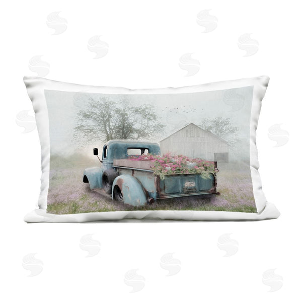 Stupell Industries Lori Deiter | Foggy Truck With Flowers Printed Throw Pillow