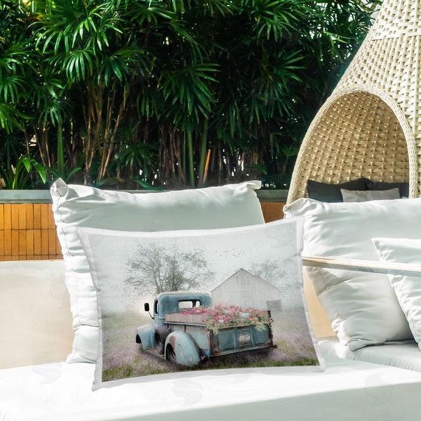 Stupell Industries Lori Deiter | Foggy Truck With Flowers Printed Throw Pillow