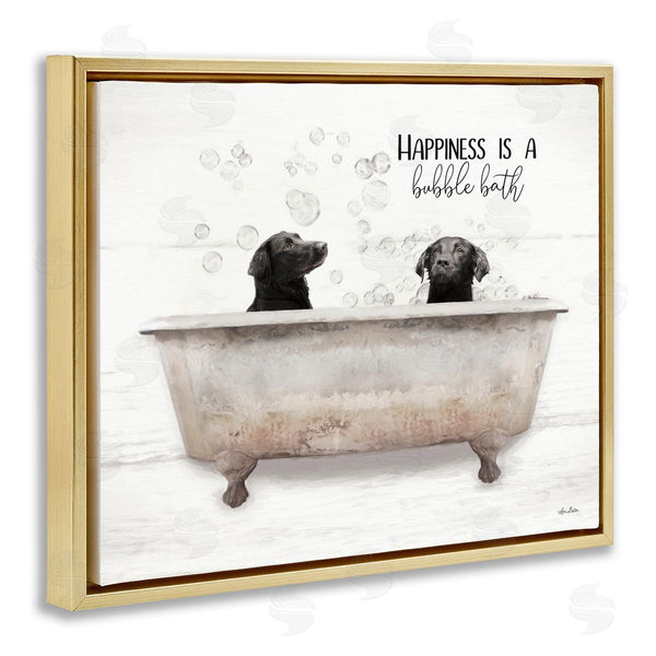 Stupell Industries Lori Deiter | Happiness Is A Bubble Bath Dogs