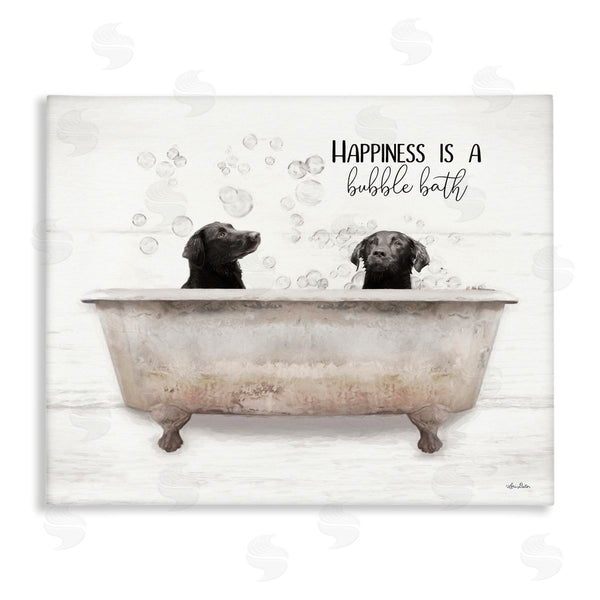 stupell industries Lori Deiter | Happiness is a Bubble Bath Dogs