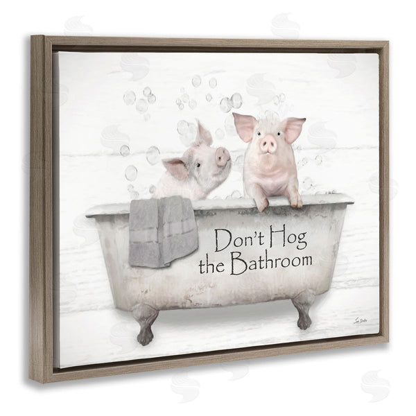 Stupell Industries Lori Deiter | Hog Bathroom Pigs Wall Art