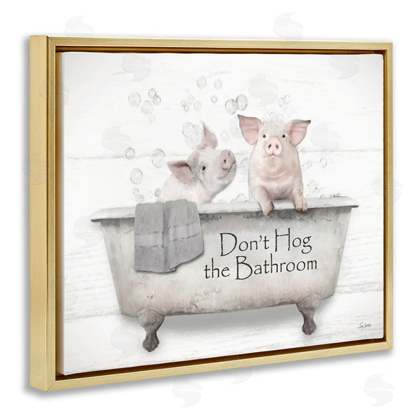 Stupell Industries Lori Deiter | Hog Bathroom Pigs Wall Art