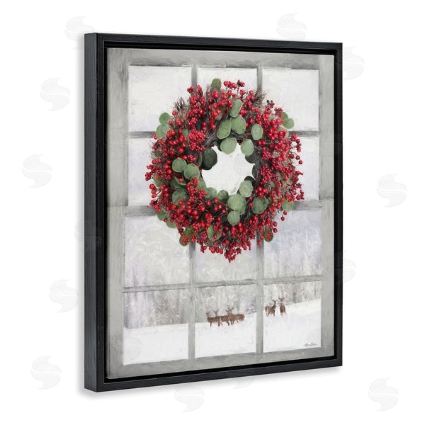 Stupell Industries Lori Deiter | Holly Wreath And Reindeer