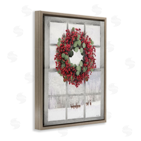 Stupell Industries Lori Deiter | Holly Wreath And Reindeer