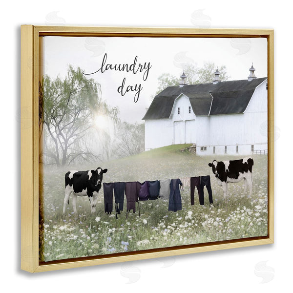 Stupell Industries Lori Deiter | Laundry Day With Rural Cows