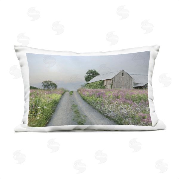 Stupell Industries Lori Deiter | Lavender Lined Country Road Printed Throw Pillow