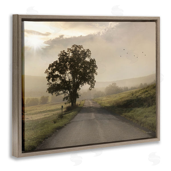 Stupell Industries Lori Deiter | Lone Tree Quiet Morning Road Rural Landscape Wall Art