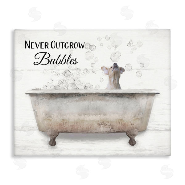 stupell industries Lori Deiter | Never Outgrow Bubbles Dog Tub