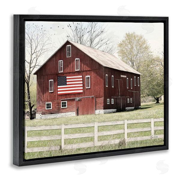 Stupell Industries Lori Deiter | Patriotic Barn Flag Wall Art